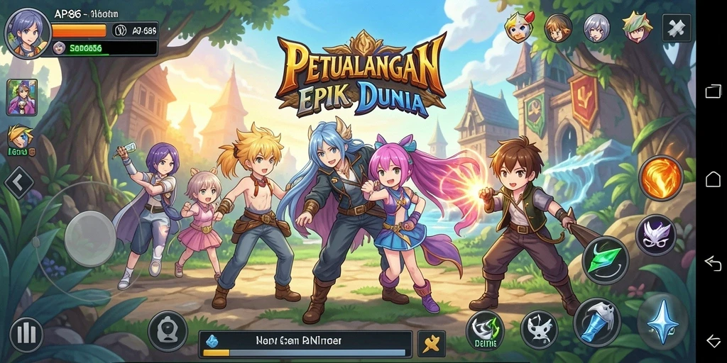Tampilan menarik dari gameplay AP686 dalam dunia anime yang penuh aksi.