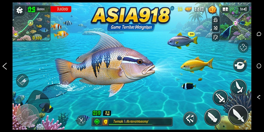 Tampilan gameplay menembak ikan yang seru dan menantang di ASIA918.