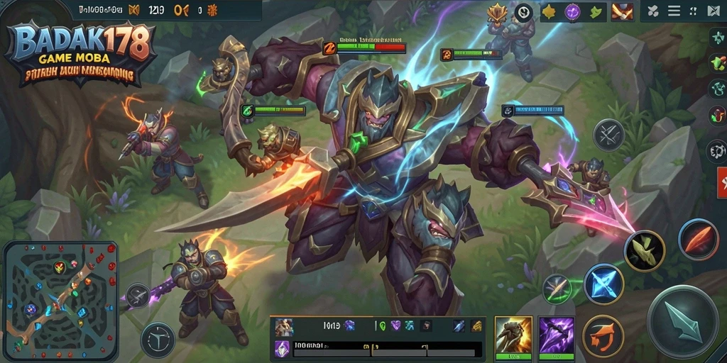 Screenshot gameplay BADAK178 menampilkan aksi pertempuran seru dan karakter menarik.