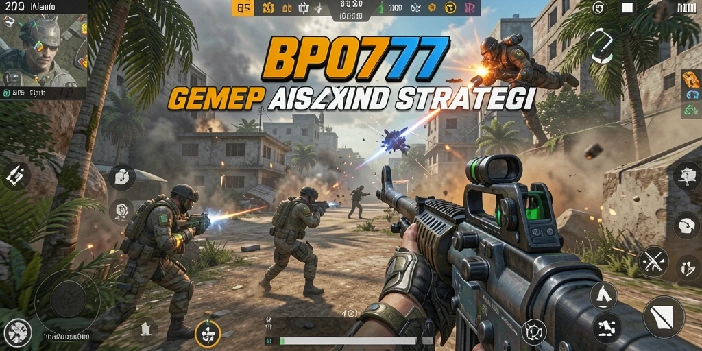 Tampilan menegangkan dalam misi pertempuran FPS di BPO777.