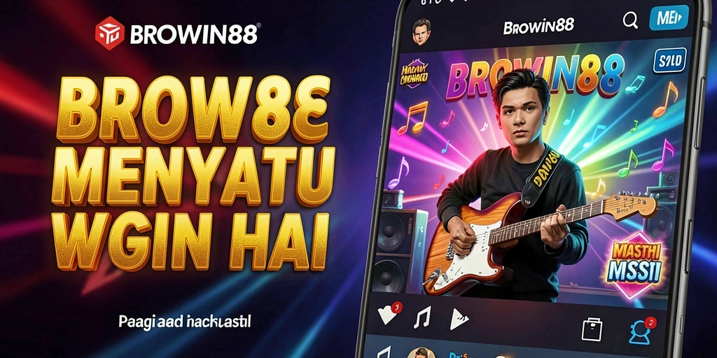 Tangkapan layar BROWIN88 menunjukkan pemain menikmati permainan musik yang interaktif.