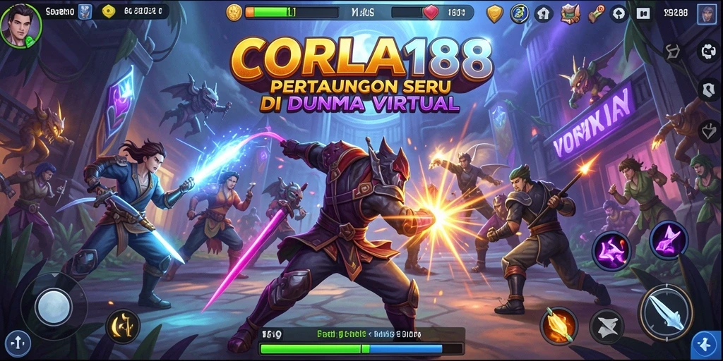 Visual menarik dari gameplay pertarungan di CORLA188.