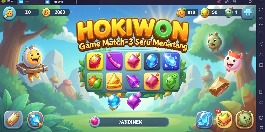 Tampilan gameplay HOKIWON yang seru dan penuh warna.