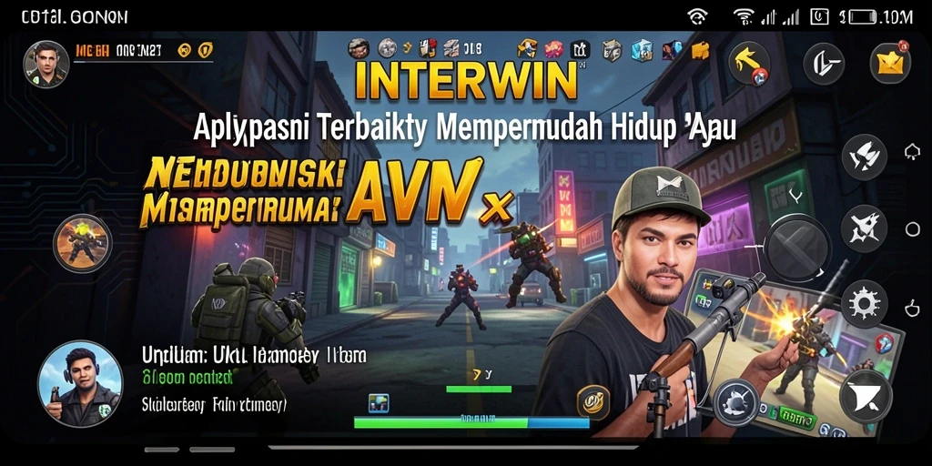 Tampilan INTERWIN dengan fitur-fitur utility yang lengkap.