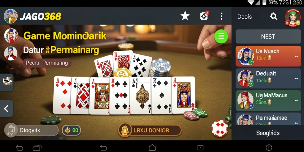 Tampilan gameplay menarik dari JAGO368 saat bermain Domino.