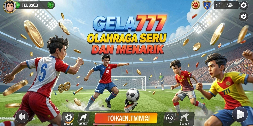 Tampilan screenshot JELAS777 menampilkan aksi seru di lapangan olahraga.