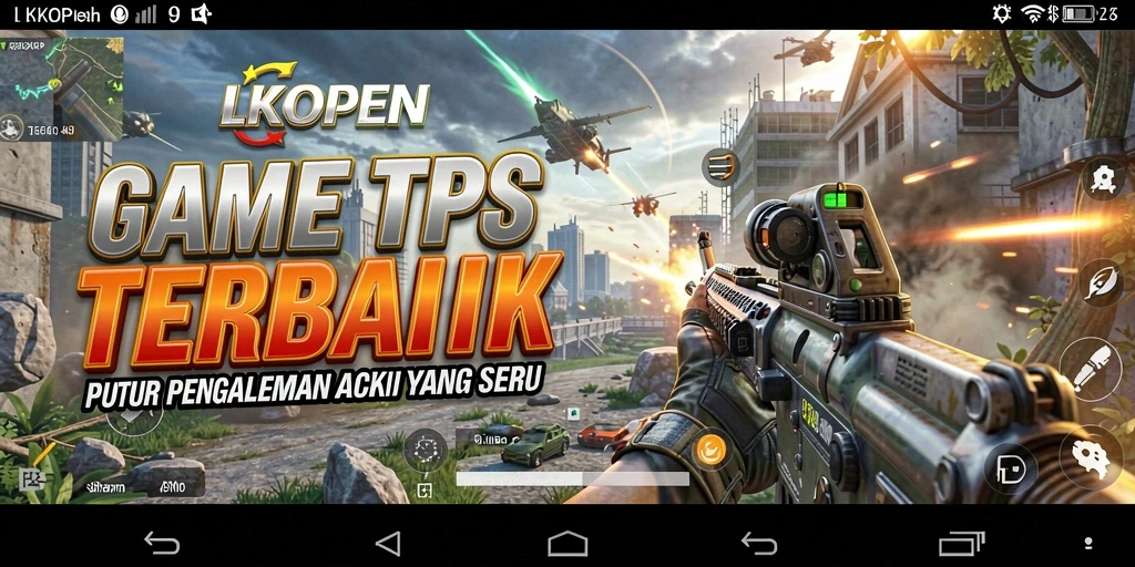 Screenshot gameplay LKOPEN menampilkan aksi pertempuran yang intens.