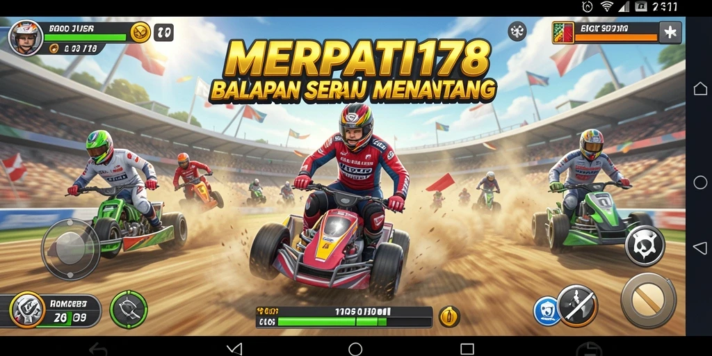 Tangkapan layar utama <strong>MERPATI178</strong> menunjukkan aksi balapan yang mendebarkan.