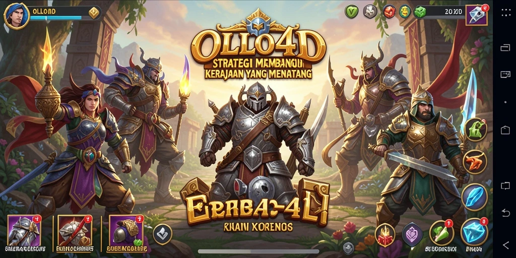 Screenshot menampilkan pertempuran strategis yang intens di OLLO4D.