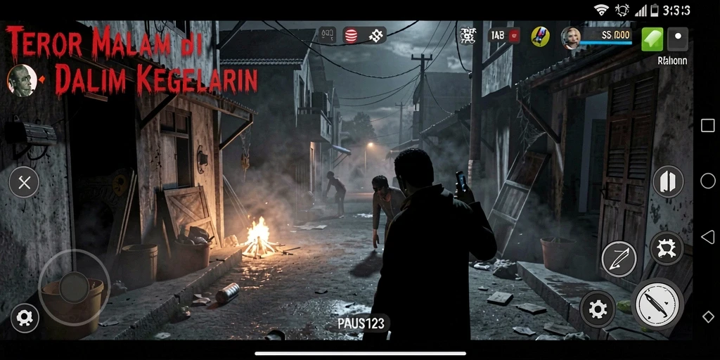 Tampilan menyeramkan dari gameplay PAUS123 yang menegangkan.