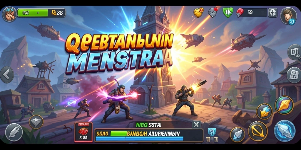 Tampilan permainan QQSTAR88 saat menghadapi berbagai musuh dalam Tower Defense.