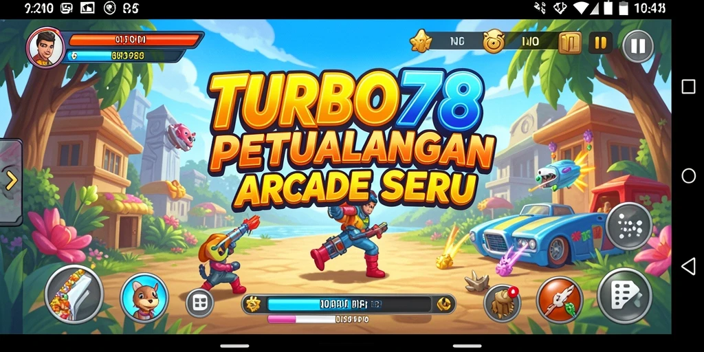Tampilan gameplay seru dan adrenalin tinggi dalam TURBO78.