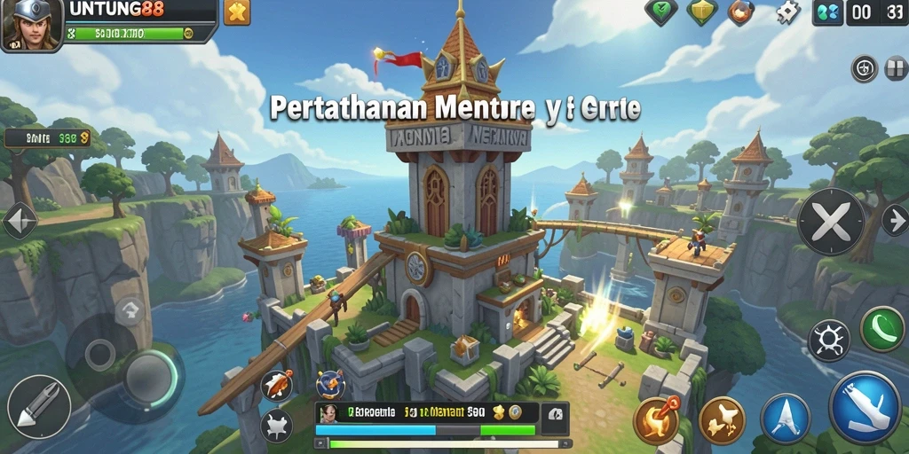 Gameplay seru dan menantang dalam UNTUNG88, game Tower Defense.